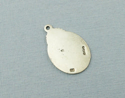 Antique Sterling Silver Albert Watch Fob Medal - Birmingham 1924 - Fox Jewellery