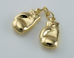 9ct Yellow Gold Pair of Boxing Gloves Pendant - Charm - Fox Jewellery