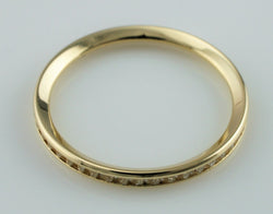 9ct Yellow Gold Cubic Zirconia Stacking Band Ring - Fox Jewellery