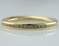 9ct Yellow Gold Cubic Zirconia Stacking Band Ring - Fox Jewellery