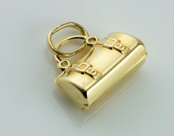 9ct Yellow Gold Handbag Pendant - Charm - Fox Jewellery