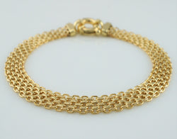 9ct Yellow Gold Bismark Bracelet 19cm / 7.5 inch - Fox Jewellery