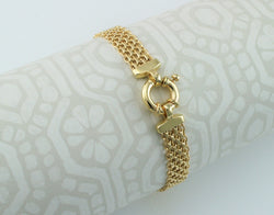 9ct Yellow Gold Bismark Bracelet 19cm / 7.5 inch - Fox Jewellery