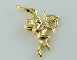 9ct Yellow Gold Cupid Love Angel Charm / Pendant - Fox Jewellery