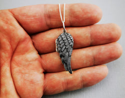 925 Sterling Silver Angel Wing Locket Pendant - Fox Jewellery