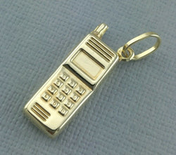 9ct Yellow Gold Mobile Phone Charm - Pendant - Fox Jewellery
