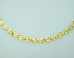 9ct Gold Starburst Diamond Cut Forzatina Chain Bracelet - Fox Jewellery